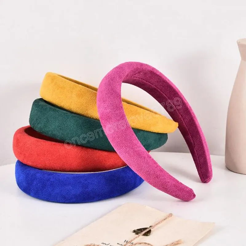 Fashion Women Headband Warm Plush Sponge Hairband High Elastic Headwear Girls Fresh Winter Spring Hair Accessories