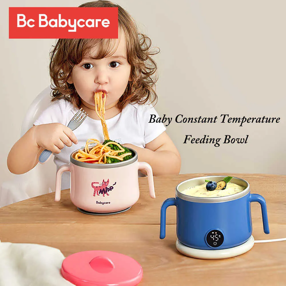 BC Babycare Bebê Sucker Pratos Sem Fio 2,5h Constante Temperatura Alimentação Tabela De Aço Inoxidável Impermeável