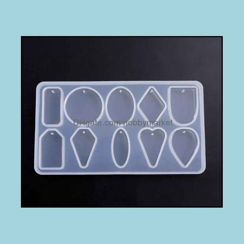 1 Pc Silicone Epoxy Resin Mold DIY Jewelry Making Necklace Pendant Charms Molds Handmade Crafts Geometric Shape Professional Gifts