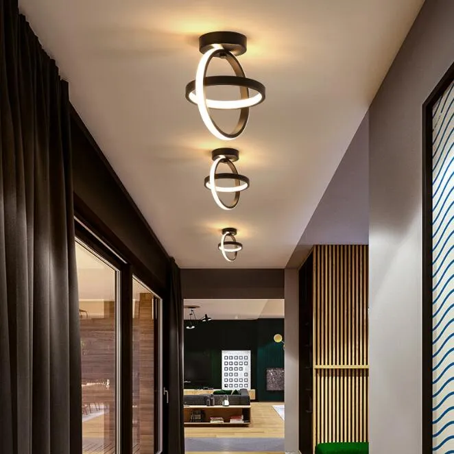 GOECO Plafoniera Led Soffitto Moderna, 26W Lampada Da Soffitto LED Lampadario Da Soffitto Forma Di 2 Neri Obliqui Quadrati In Alluminio Per Balcone Guardaroba Corridoio 6500k 39138405 - Foto 11