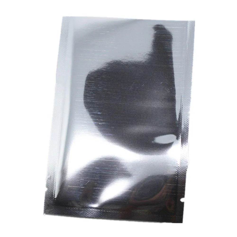 Open Top Silver Aluminium Foil Plastic Pack Bag Vacuum Pouches Heat Seal Bag Food Storage Aluminium Foil Plastic Pack Bag Vacuum