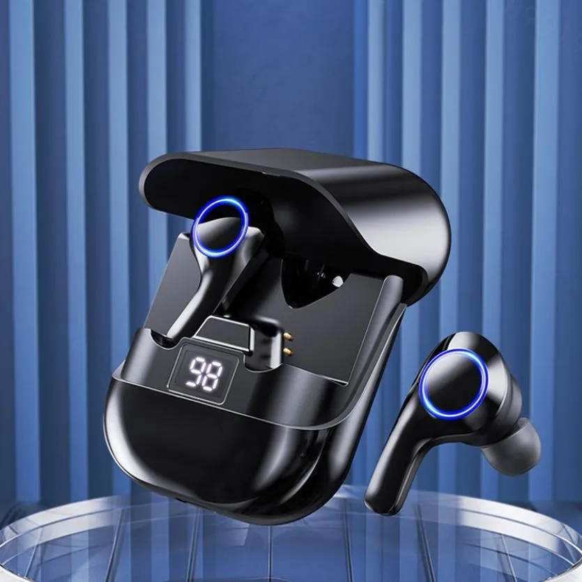 Fabrika Outlet PT08 Mikrofonlar Ile Kablosuz Kulaklıklar TWS Bluetooth Kulaklık Spor Su Geçirmez Kulaklıklar Touch Control Kablosuz Kulakiçi Telefon için