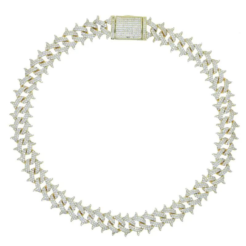 Iced Out Cuban Miami Link Chain Necklace With 5A CZ Pave Rivet Shoes For Men Hip Hop Jewelry For Parties And Drop Ship From Andrewgoudelock 54.44 DHgate.Com
