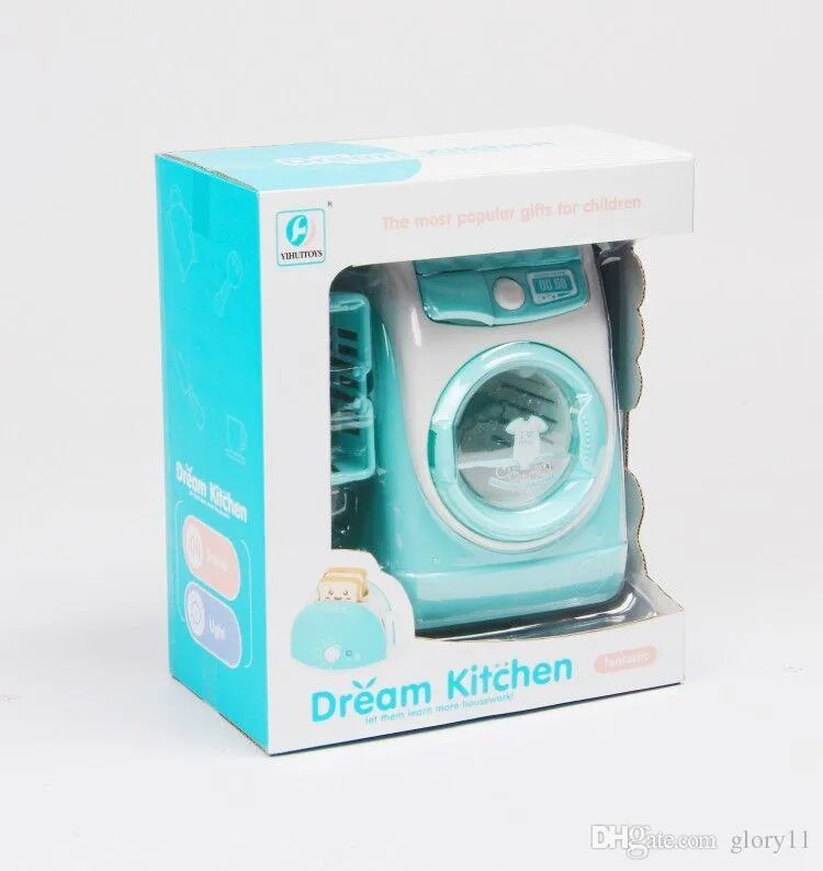 Facaily Mini Electric Washing Machine Simulation Dollhouse Furniture Kitchen Toys Kids Children Play House Washing Machine with original box