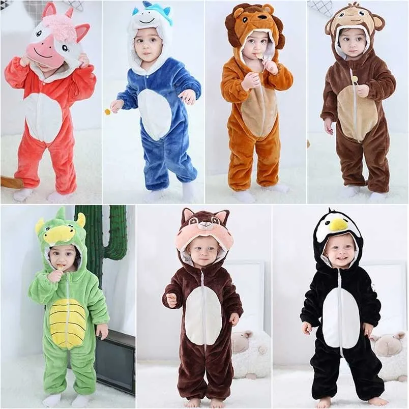 Kinderpyjama's Kids Baby Dieren Nachtkleding Meisjes Cosplay Pyjama Jongens Jumpsuit Onesie Panda Pyjama 211109