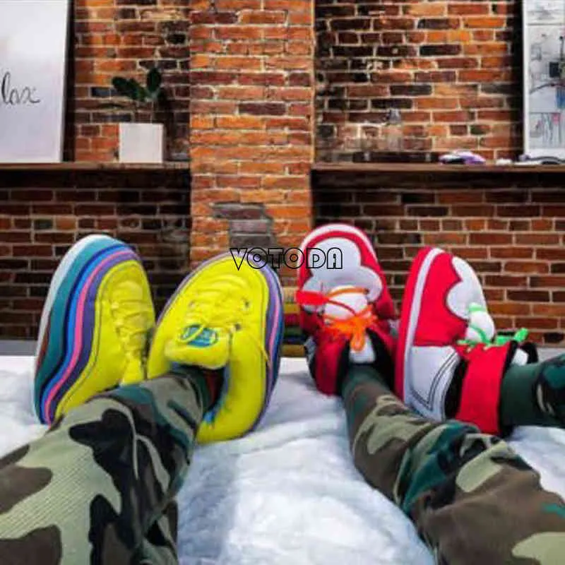 Winter Warm Plush Unisex Sneaker Toddler Slippers Boy Cute Cartoon