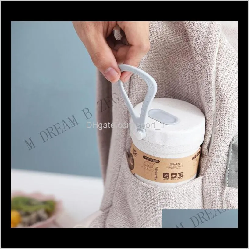 Wheat Straw Coffee Cup Mugs Microwavable Bouillon Cup Breakfast Cups Beer  Glasses With Lid And Spoon Portable Water Bottle