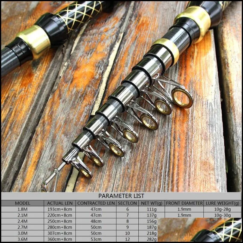 Boat Fishing Rods Brand Rod And Roll Combo, Portable Spinning 13BB Reel, Trout Rod, Beginner Carp Pesca 1.8m-3.6m