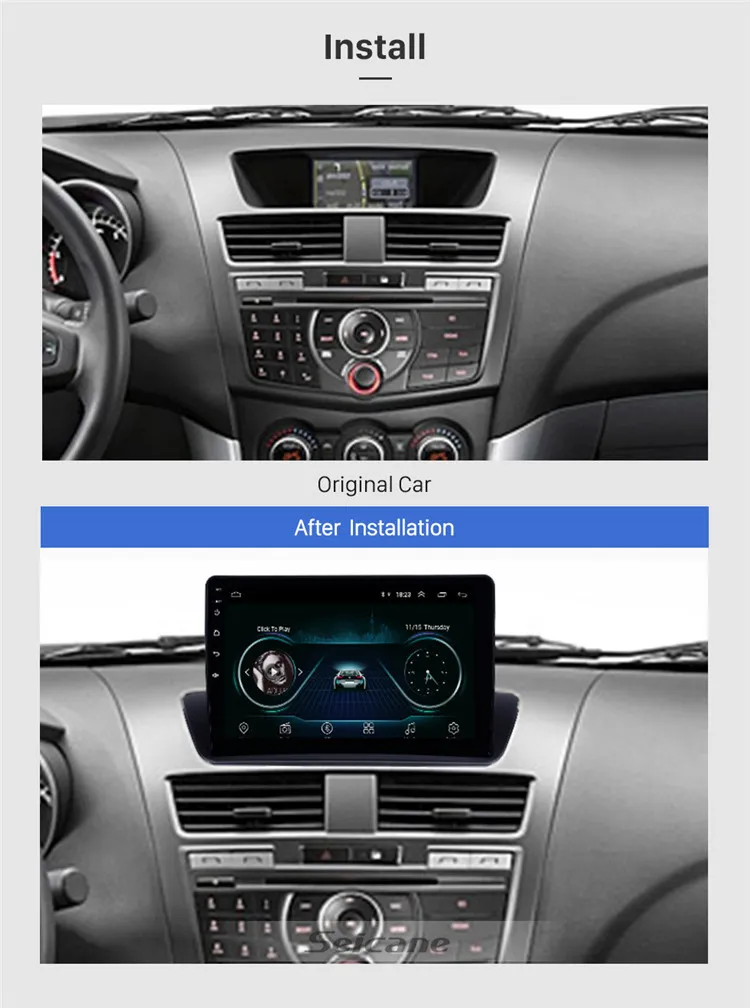 GPS Navigation System 9 Inch Android 8.1 for 2012-2018 Mazda BT-50 Radio Stereo Support Rearview Camera Steering Wheel Control