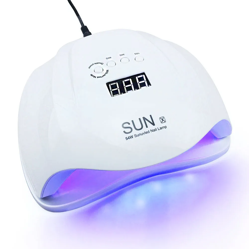 48W / 54W Sun x Lampy Lampy LED Suszarka do wszystkich Gel Paznokci Lakier Lampa Utwardzna z inteligentnym Manicure Ongle Narzędzia