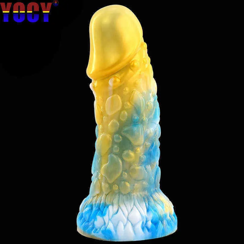NXY jouets anaux Yocy nouveau Alien en forme de faux pénis Silicone arrière-cour couleur Plug monstre jouet Couple amusant Masturbation dispositif 0314