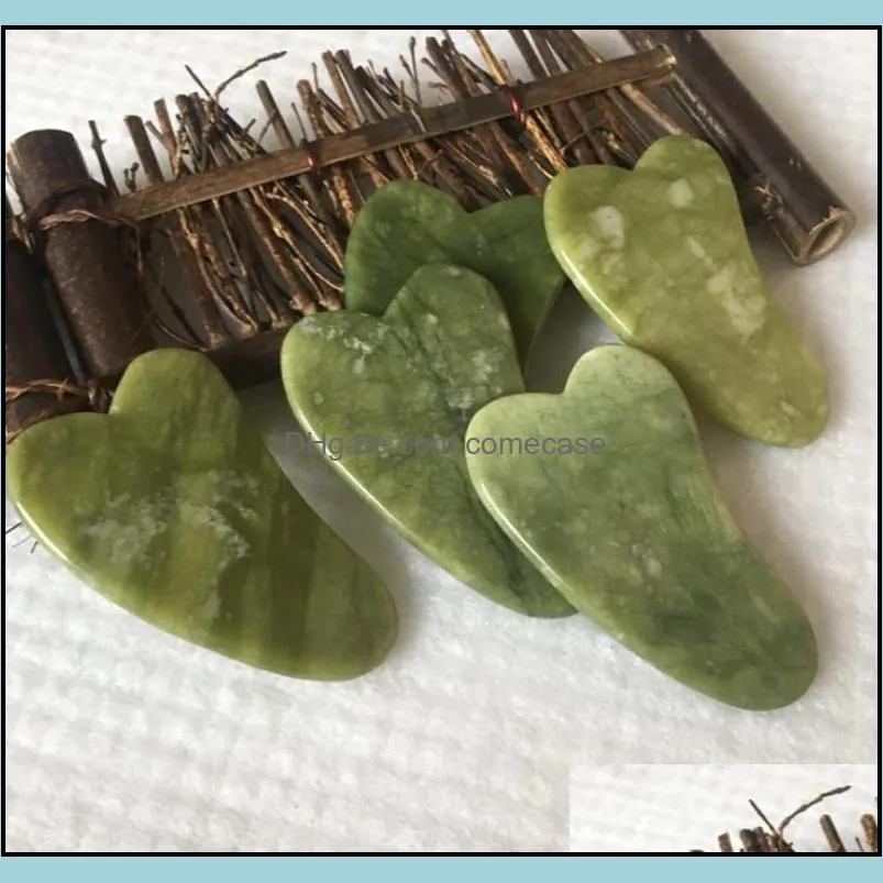 Stones Rocks Mas Health & Beautyjd010 Natural Xiuyan Stone Green Jade Guasha Gua Sha Board Masr For Scra Drop Delivery 2021 0Ktoz