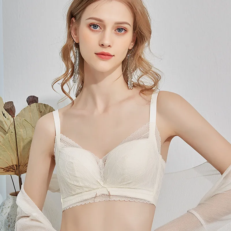 Womens Sexy Wire Free Unlined Balconette Bras 100% Natural Silk Lining Lace  Patchwork 3/4 Cup Seamless Everyday Wear Unlined Balconette Bra Underwear  From Xbeauty, $18.84