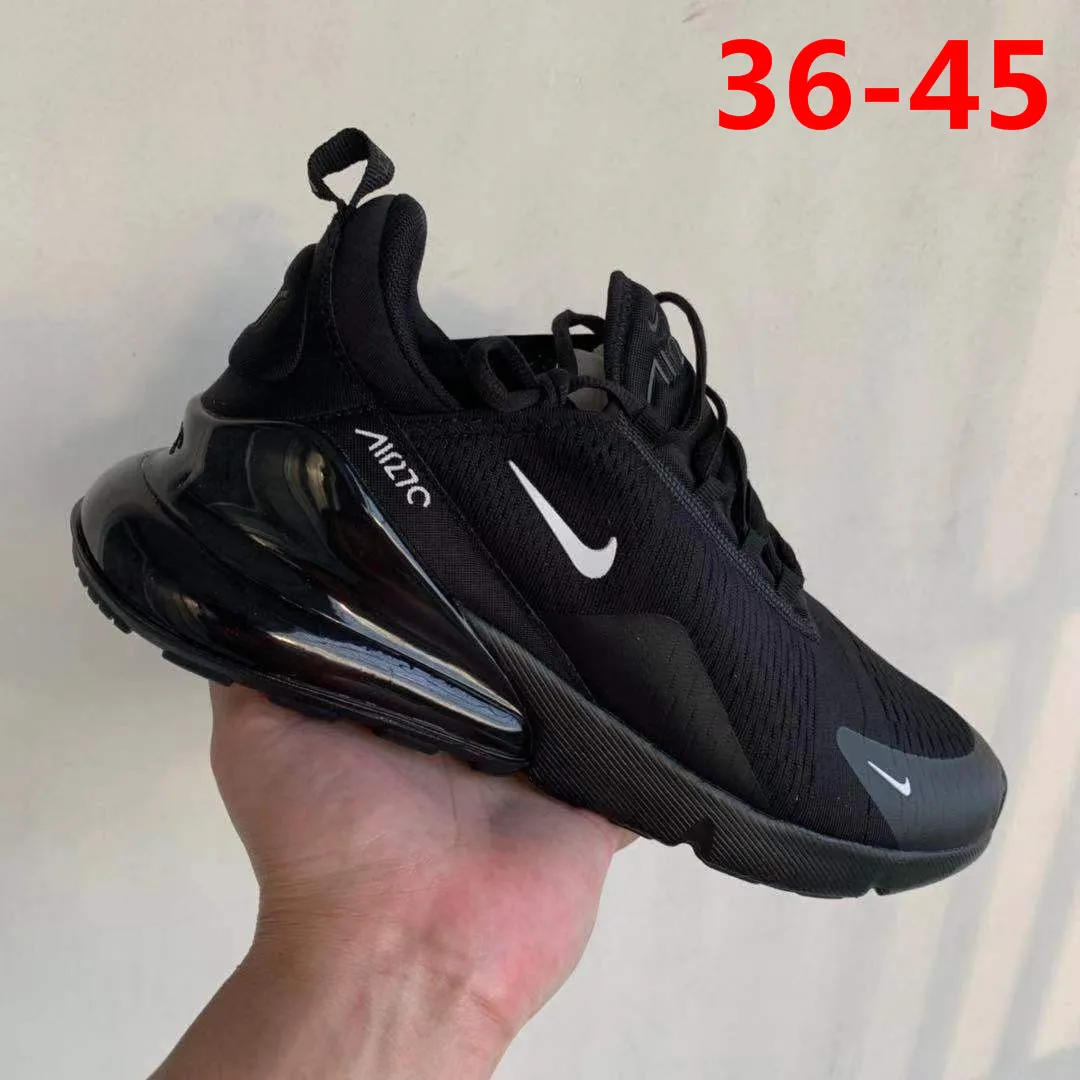 Nike Air Max 270 AAAA Quality Running Shoes 27C Triple Black X Off