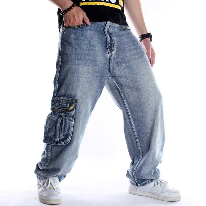 Heren jeans Mannen Mode Hiphop Plus Size Losse Baggy Denim Broek Rechte Broek Streetwear Cargo Skateboard