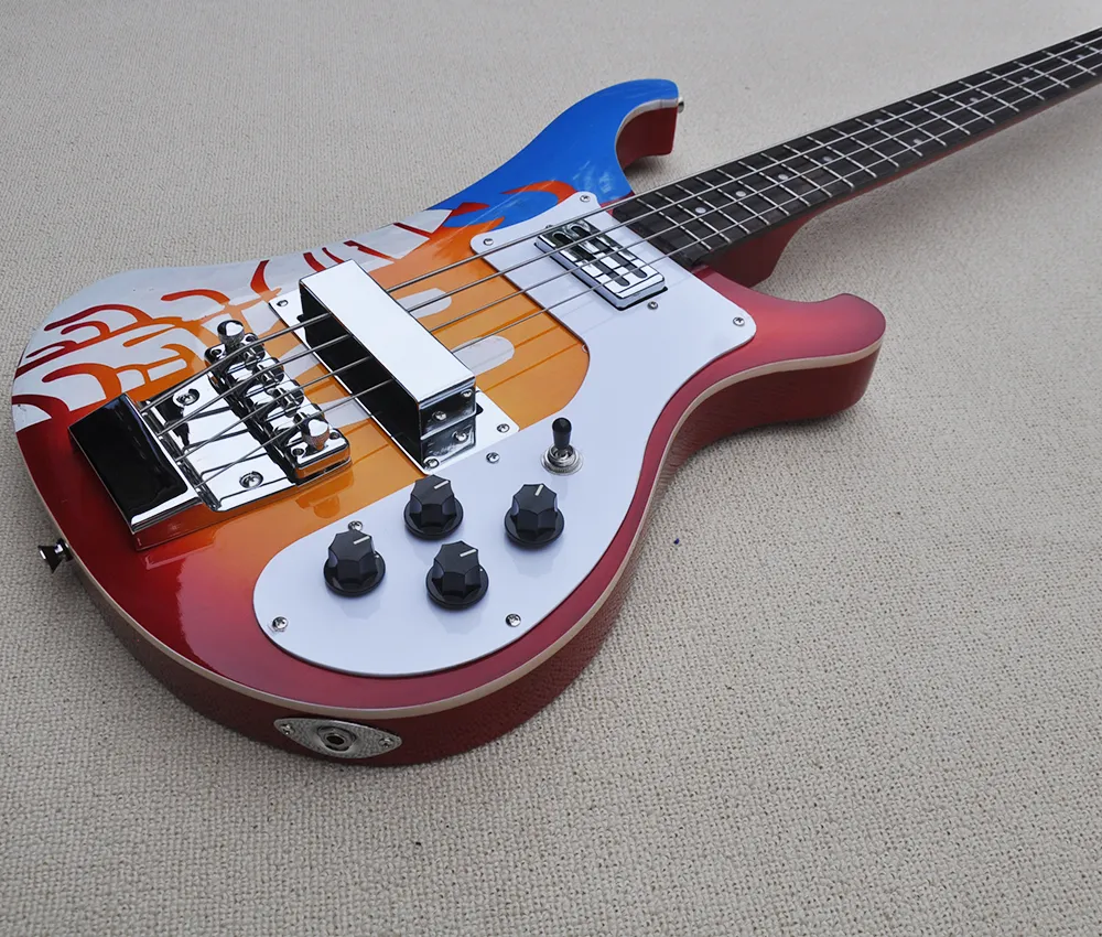 Rickenbacker 4003 Electric Bass Guitar 4 String White Pickguard Maple Body Rosewood Fretboard