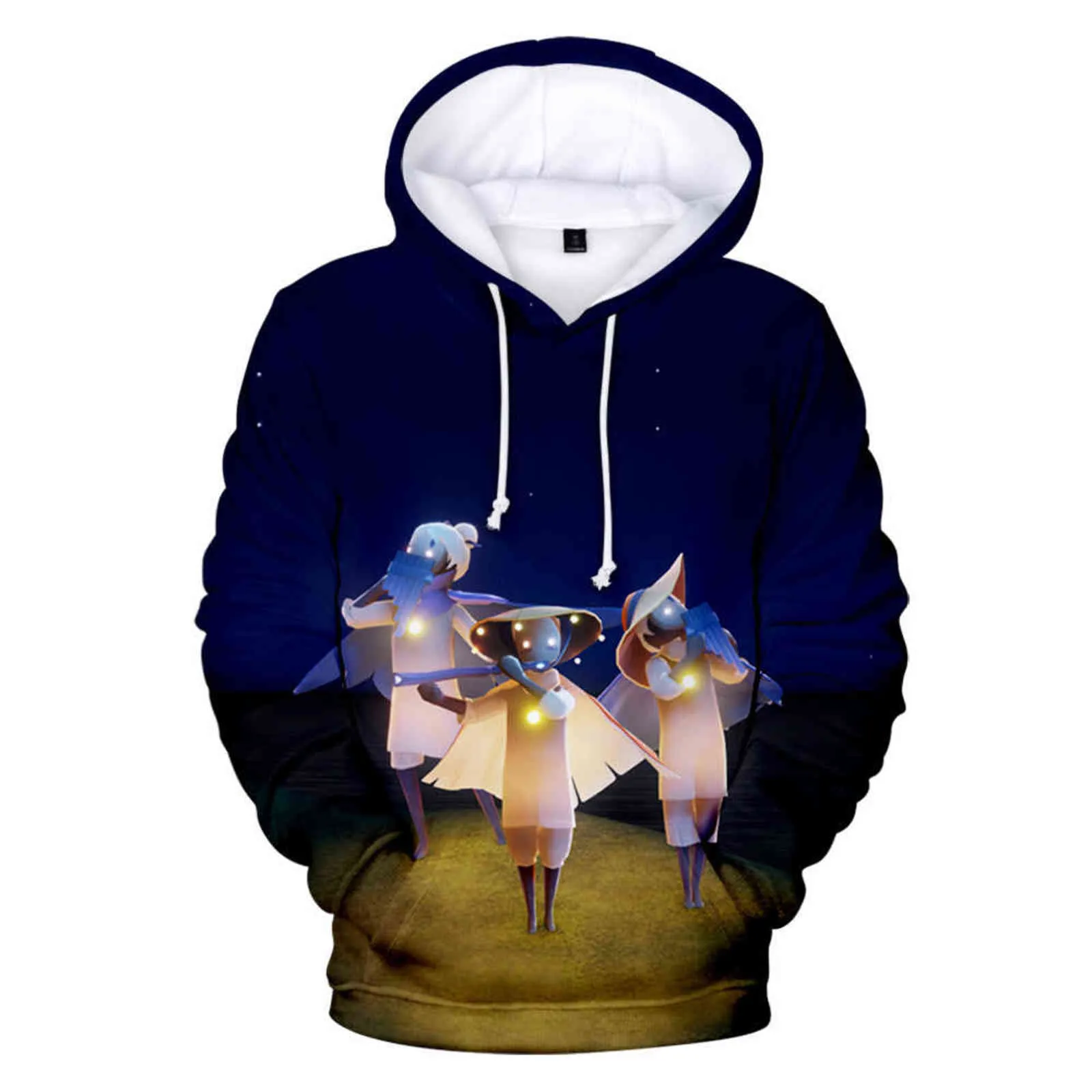 3D Print Game Sky Children of Light Hoodies Erkek kız çocuklar Sweatshirt Anime Moda Giyim Sky Casual of Light Sweatshirt Y211118