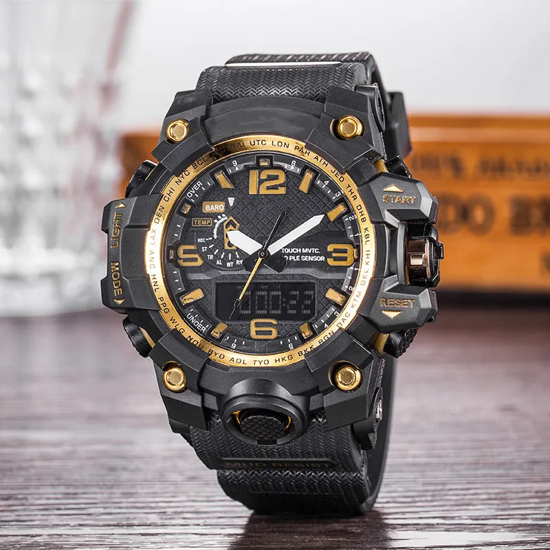 صدمة أصلية الساعات Mens Sport G Shock _ شاهد الجيش العسكري الصادم مراقبة جميع المؤشرات Worst Wristwatch