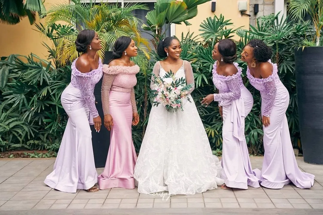 Elegant purple bridesmaid best sale dresses