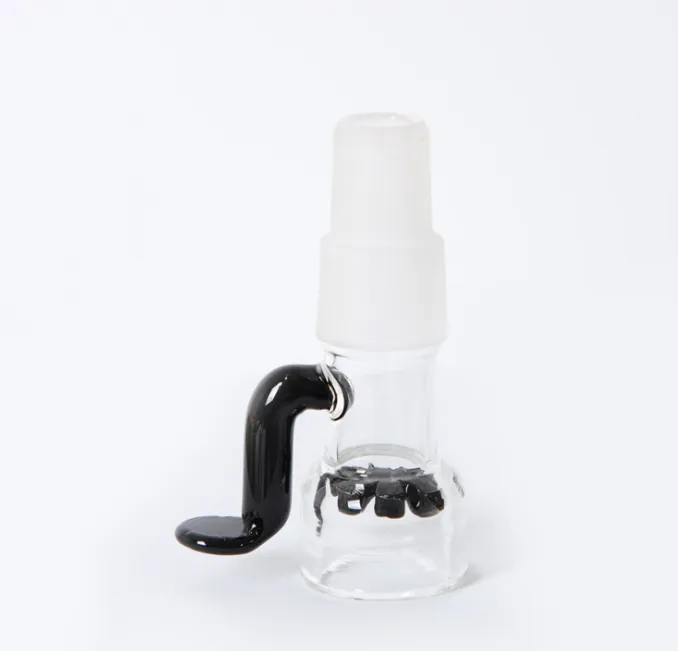 Diapositive verre bols bol filtre flocon de neige accessoires fumeurs avec poignée écran 14mm 18mm mâle pour narguilés bongs conduites d'eau huile