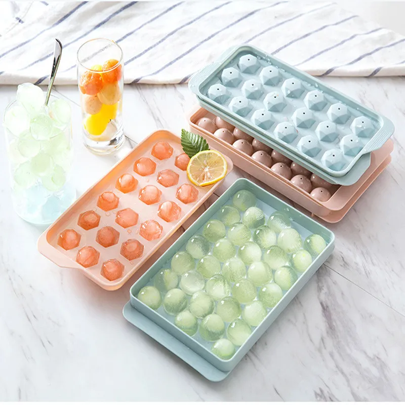 Ice Cube Mold Silicone Grid Round Mould Ball Makers DIY Moulds Tool Home Bar Party Kitchen Tools for Cocktail Chilled Drinks CGY44