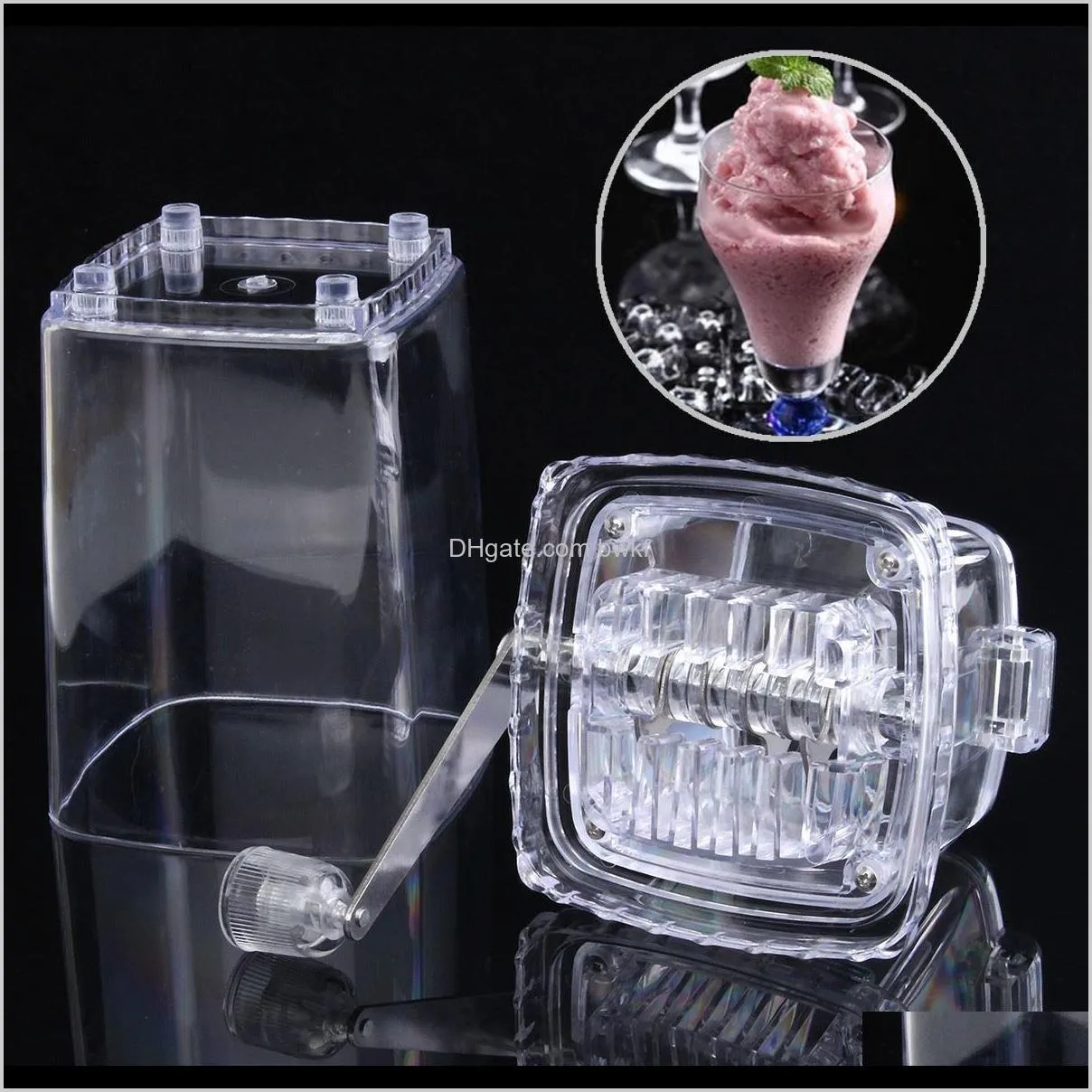eco-friendly ice crusher manual shaver grinding plastic summer snow candy maker house home party diy ice cream candy frappe