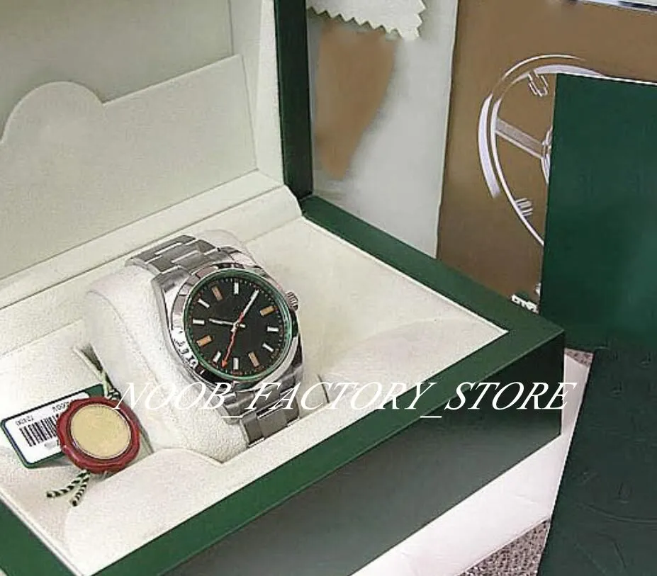 NEW Factory Sales Watch Men 2813 Automatic Movement 39MM NEW SS MENS GREEN SAPPHIRE # 116400GV с оригинальной коробкой Diving Menes Watches