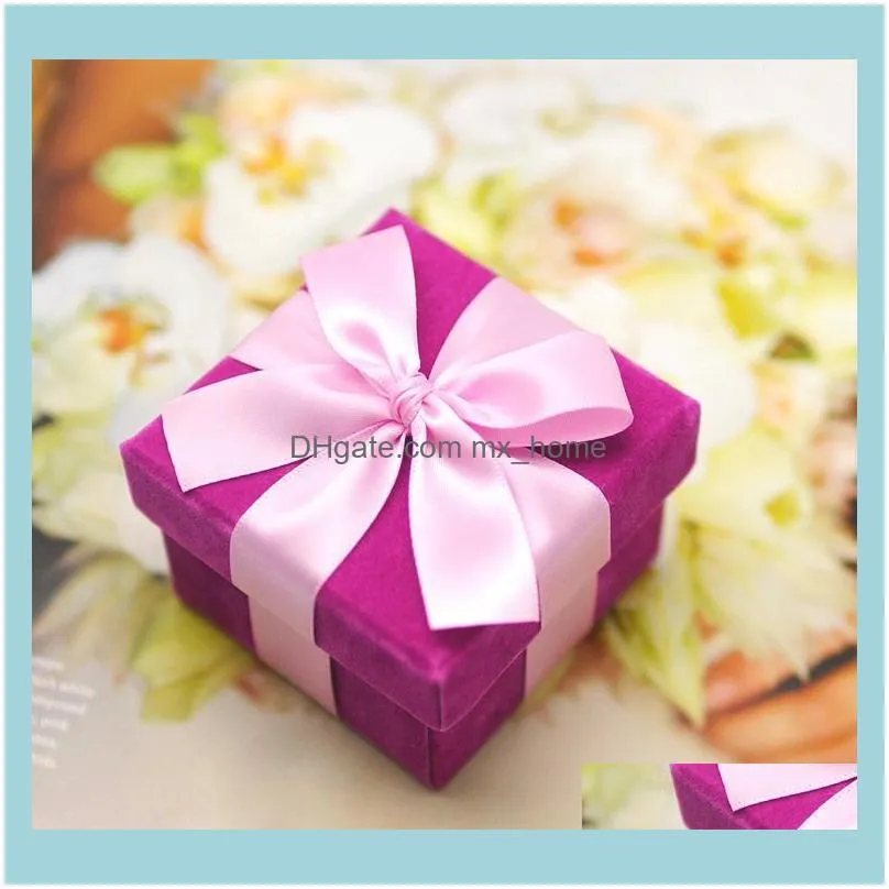 Gift Event Festive Party Supplies Home & Gardengift Wrap Top Qunlity 7*7*5Cm Veet Wedding Box For Guest , Bls4 Drop Delivery 2021 Ioagq