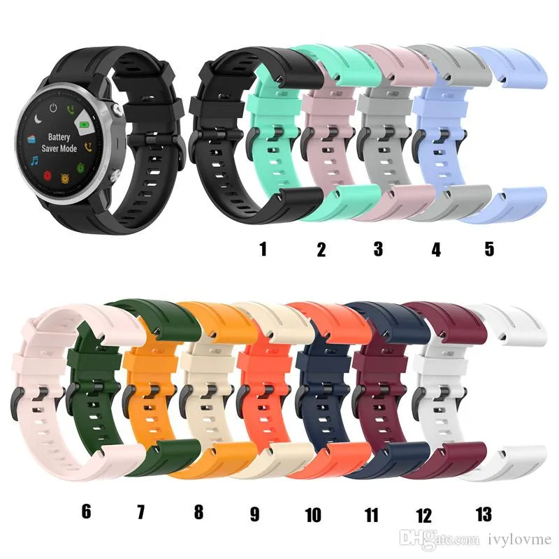 26 22 20MM Watchband For Garmin Fenix 5 6 6 Pro 6X 5X 5X Plus 5S 3 3 HR Watch Quick Release Silicone Easyfit Wrist Band Strap From 2 11 DHgate