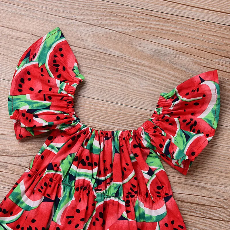 Baby Watermelon Rompers Pom Fringe 2021 Kids Boutique Clothing Infant Toddlers Girls Sleeveless Onesies with Headband
