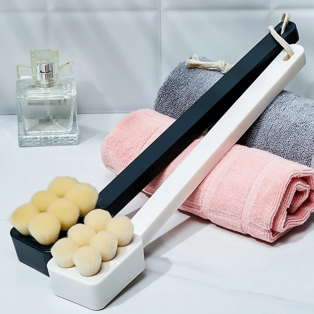 Lange Griff Körperbürste Back Bath Schwammwäsche Peeling Scrub Skin Massage Peeliation Badezimmer Dusche Zubehör