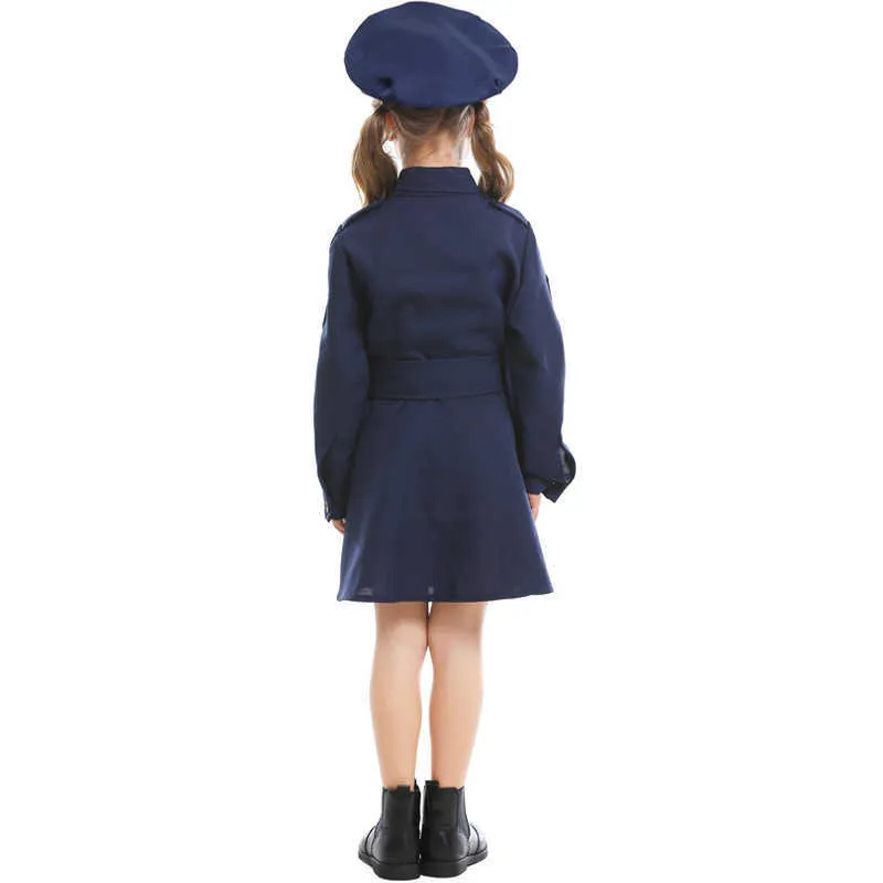 Costumi da poliziotto della polizia per bambini adulti Costumi Cosplay per ragazze Donna Ballo di Halloween Party Fancy Abiti da abbinare genitore-bambino Y0913