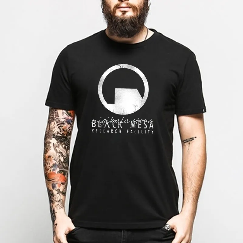 Zwart Mesa Half Life T-shirt Mannen Vrouwen Cool Tee Euro Maten-XXXL 210329