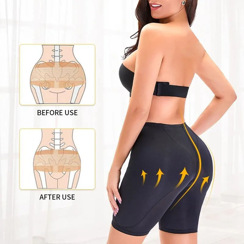 Women's Shapers Women Big Ass Spong Wyściełane majtki Kontrola Sexy Bulifter Booty Enhancer Dress Underpant Body Shaper Hip Ends Shapewear