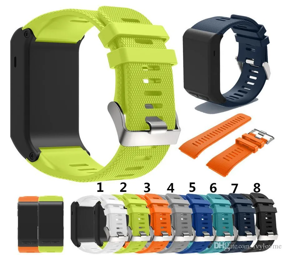 Per Garmin vivoactive HR Silicone Smart Watch Band Cinturino da polso Cinturino regolabile Accessorio cinturino di ricambio elegante