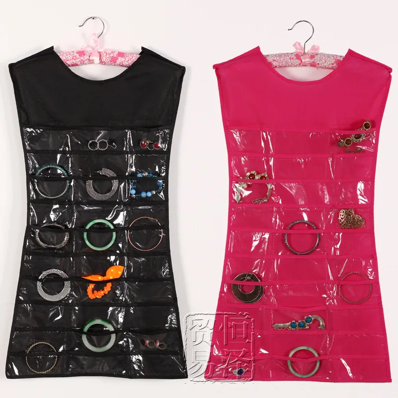 30 Pocket 24 Opknoping Loop Opbergtas Sieraden Houder Ketting Armband Oorbel Ring Organizer Sieraden Bag 83 * 45cm1 1403 T2