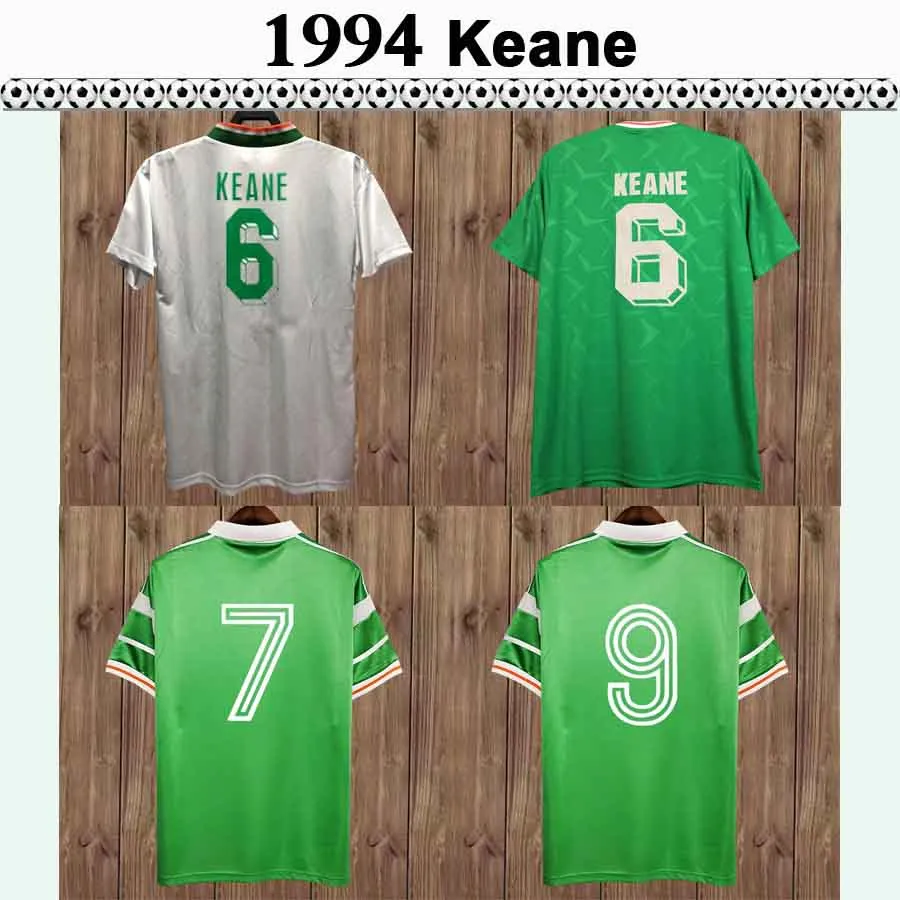 1994 Irlanda National Team Soccer Jerseys 1990 Retro Roy Keane # 6 # 8 Coyne # 15 Horton Mens Casa Away Tway Camicie di calcio Uniformi