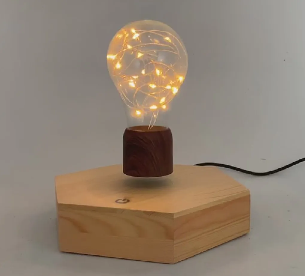 Lámpara de bombilla flotante - Lámpara de bombilla inalámbrica de  levitación magnética, luz nocturna, decoración de habitación, lámparas  frescas