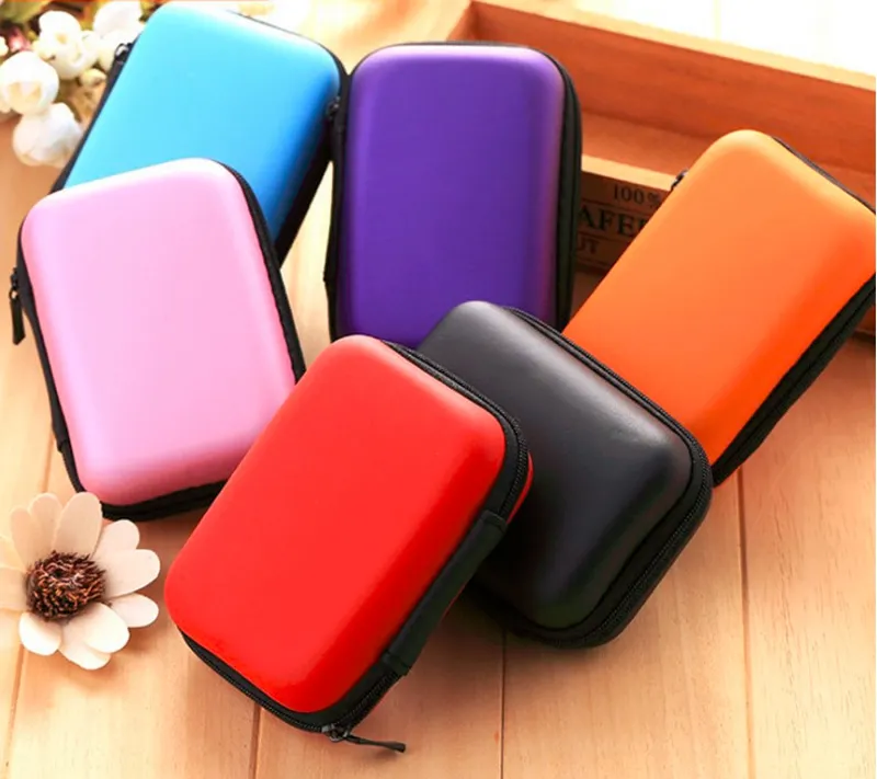 11.5*8*4 CM Colorful Hard EVA Portable Case Protecive Zipper Pouch Travel Bag Carry Box for Fingertip Pulse Oximeter Earphone Cable Wall Charger 50PCS/LOT