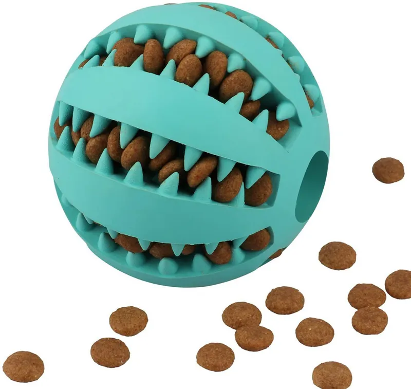 SUNGROW Interactive Chew Ball Treat Dispenser Dog & Cat Teething Toy 