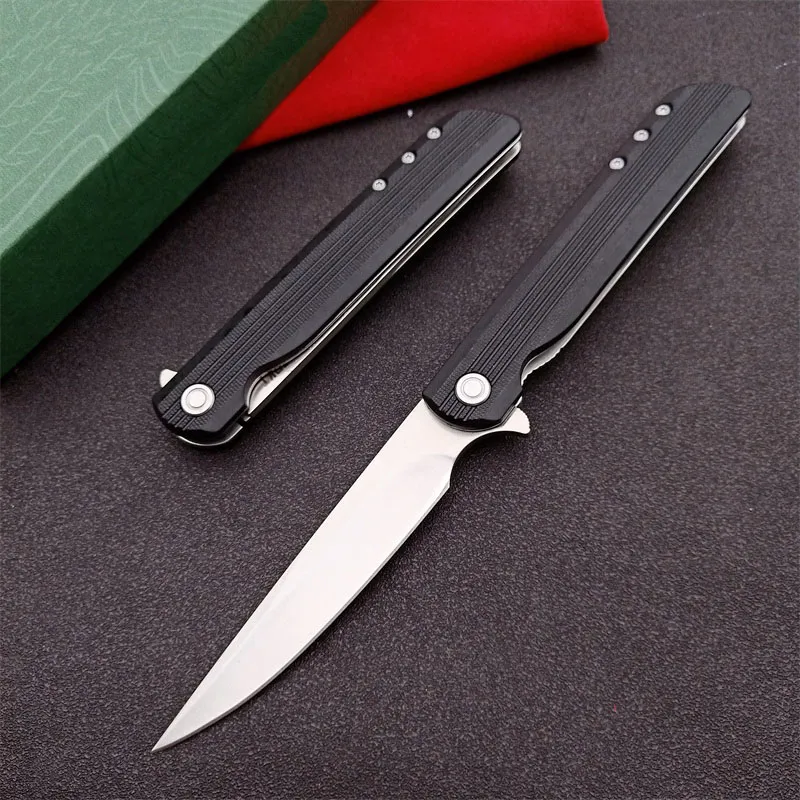 Coltello pieghevole H3810 Flipper 8Cr13Mov Lama satinata in nylon più manico in fibra di vetro Coltelli tascabili EDC con confezione in scatola al dettaglio