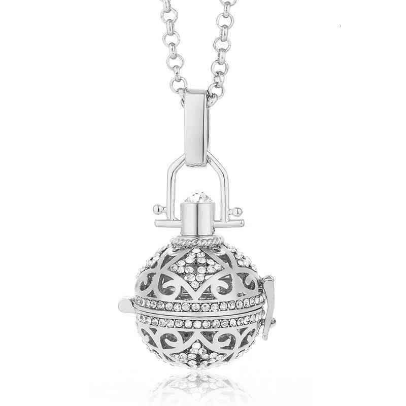 Luxury Brand Necklace Vintage Mexico Chime Music Angel Ball Caller Locket s Pregnancy Aromatherapy  Oil Diffuser Acces