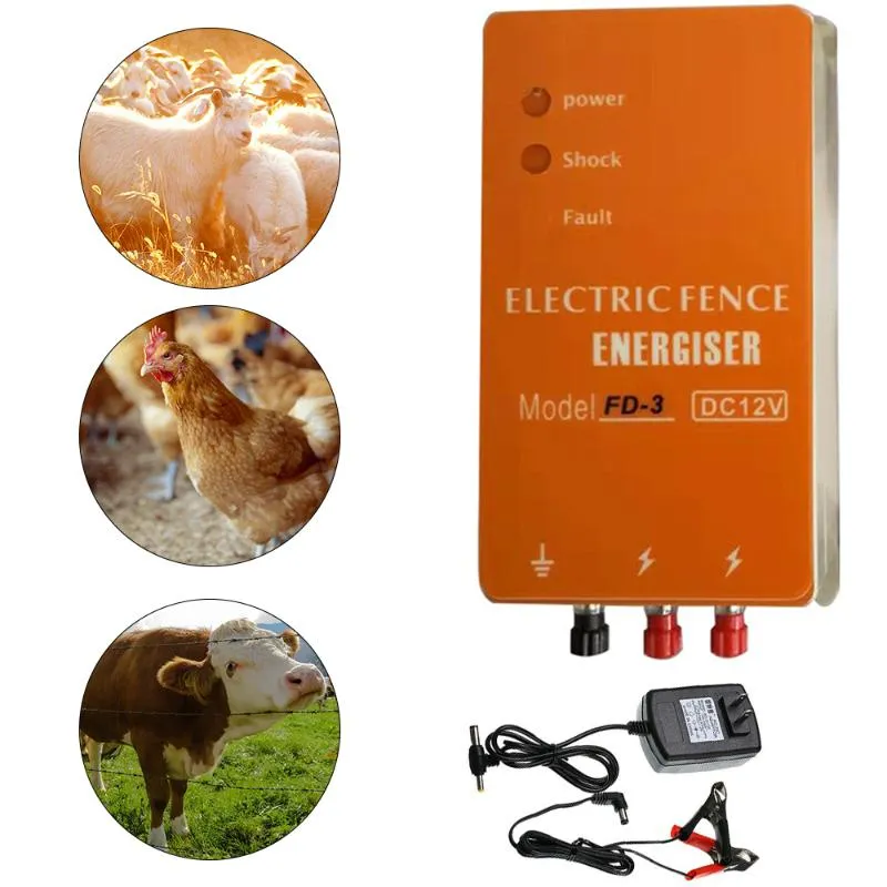 Electric Fence Energizer, 3KM Farming Grid For Poultry, Livestock