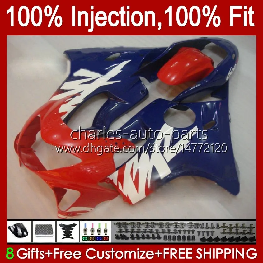 Motocicleta OEM Bodywork para Honda CBR600FS CBR 600 F4 FS CC 600F4 Corpo 54No.154 CBR600F4 99 00 CBR600 F4 azul vermelho 1999 2000 600cc 1999-2000 Fairing