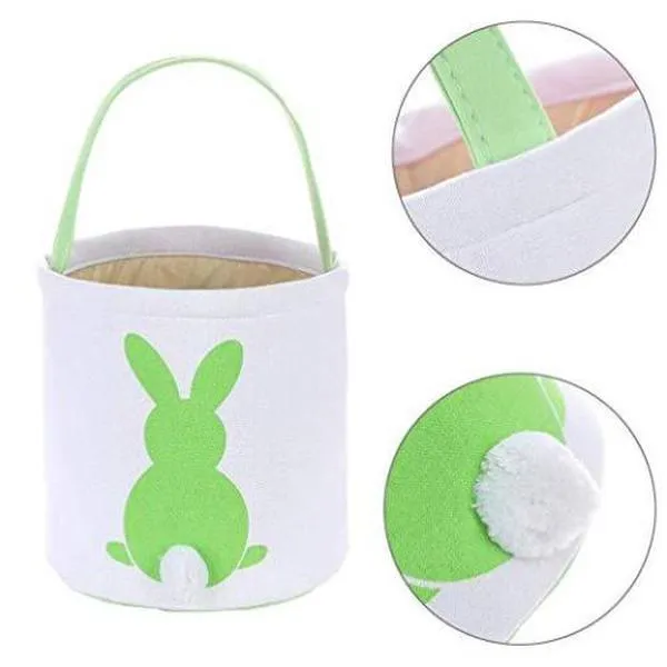 NEWhot bunny easter bucket children`s cute easter basket Easter day decoration egg hunting bag RRA9907