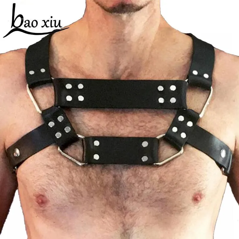 Riemen vintage mannen bondage lederen gotische cowboy borst top bh fetish riemen harnas vrouwen harajuku body brethers accessoire