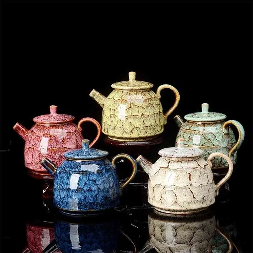 300ML Ceramic teapot Exquisite Kung Fu Tea pot tea kettle teaset porcelain traditional chinese Teaware 210724