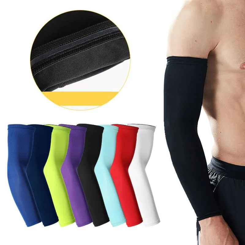 Basketball Arm Guards Lengthen Elbow Protective Gear Men Women Sports Riding Fitness Running Slip Breathable Sunscreen Sleeves DS0255 T03