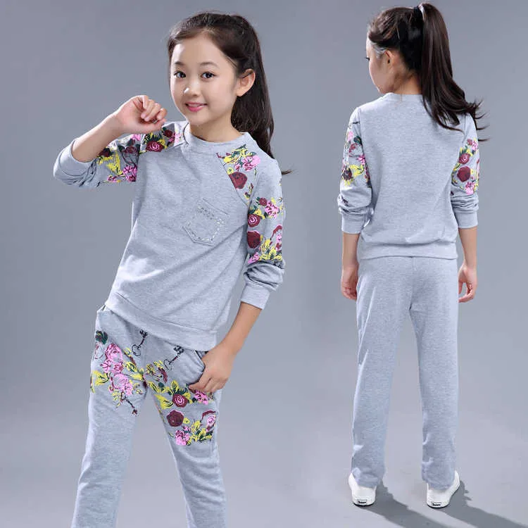 新作モデル Autumn girls tracksuit for Girls - Casual Children's Dance
