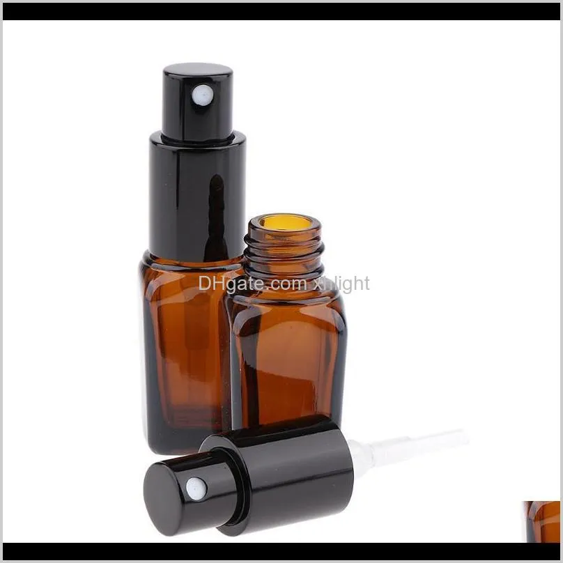kesoto 2pcs brown empty glass fine mist pump spray bottles for perfume toner atomizer container storage & jars